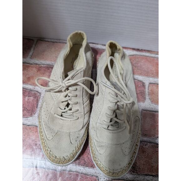 Women's COACH Parson Tan Suede Jute Rope Fashion Sneaker Shoes Q1892 Sz 6.5 B - Picture 2 of 7